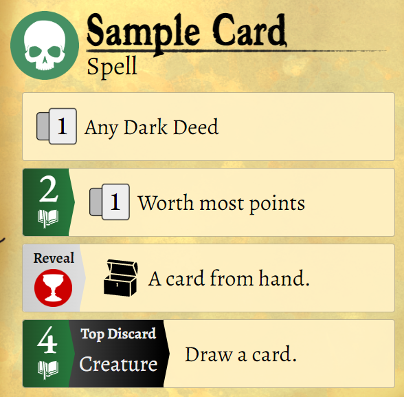 Card effect example